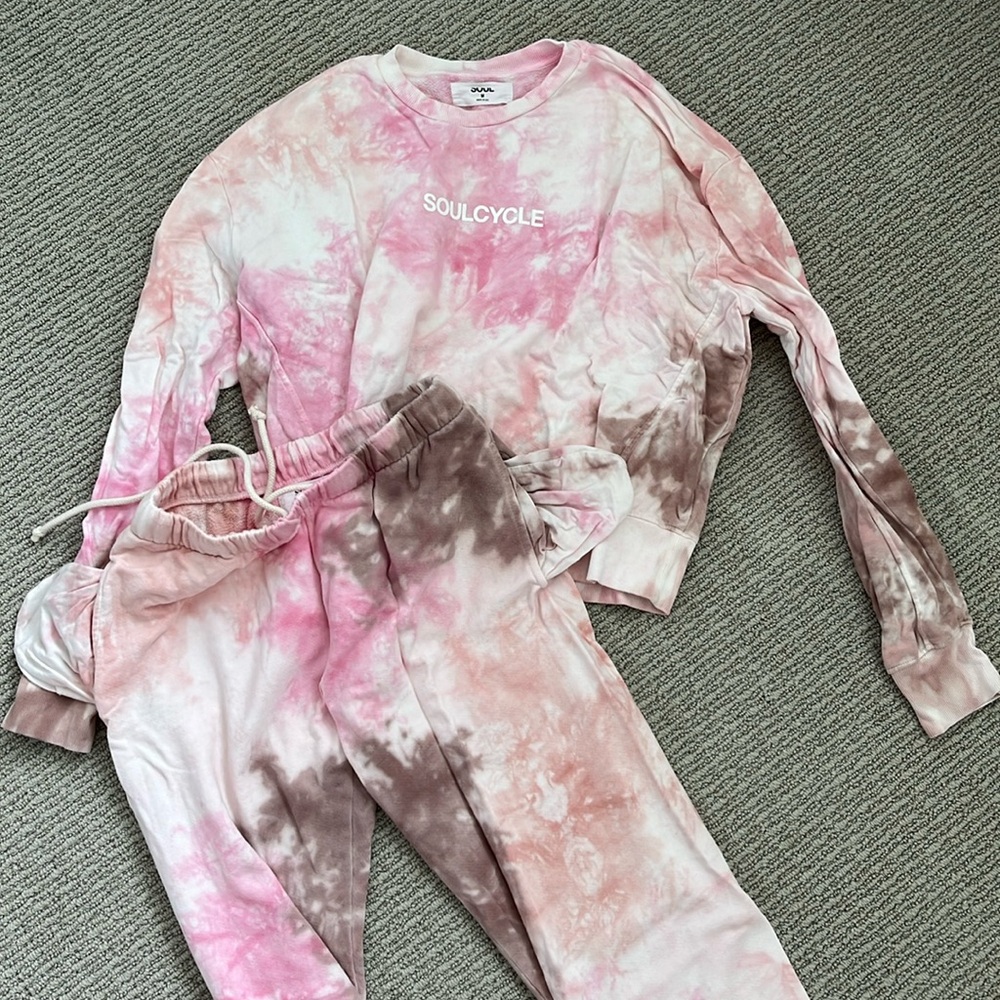 SoulCycle Tie Dye Pink Sweatsuit